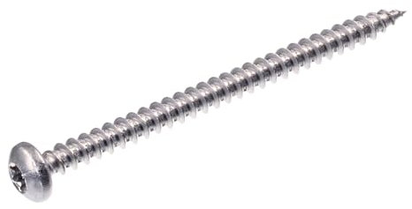 SECCARO Tornillo para madera aglomerada de cabeza semirredonda, 4 x 60 mm, acero inoxidable V2A, VA A2, tornillo para madera con rosca completa, TX/hexagonal interior, 150 unidades