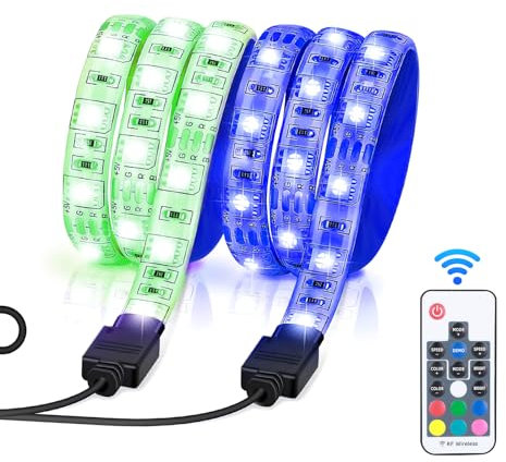 COZHYESS Elektroroller-LED-Lichtstreifen, LED-RGB-Lichtstreifen mit Fernbedienung, faltbares wasserdichtes LED-Lichtband für Skateboard, Roller, Party und Innen-Außendekoration
