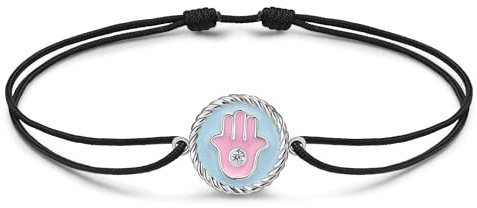 JENDEAR SHINE Fußkettchen für Damen 925er Sterlingsilber Hand von Fatima Fußkettchen, Verstellbare Handgemachte Seilkette, Sommer Strand Knöchelschmuck