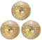 Sourcing Map 3Pcs Decorative Glass Balls, 8cm Gold Tone Mosaic Sphere Balls for Decor, Home, Christmas, Thanksgiving, Wedding
