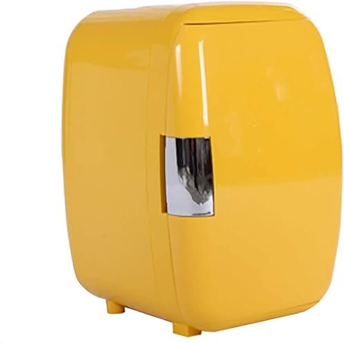 HyyKjEU Mini frigo Giallo da 16 Litri, frigo for Auto, congelatore elettronico, Mini frigo Portatile
