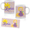 Taza de plástico personalizada. Ideal para el colegio y la guardería. VUELA AL COLE. Regalos Personalizados. Diferentes Modelos a Elegir (Rapunzel)