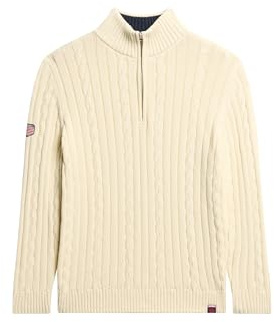 Superdry Ladies Rugby Knitted Half Zip Jumper