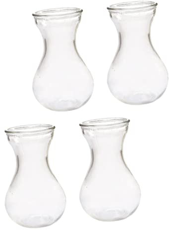 Hydroponics,Glass Bottle Hydroponic Terrarium Container,4 Pcs Hyacinth Vase Clear Plant Pots Station Wedding Hyacinth Containers Bulbs Braces Kit