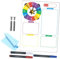 Levemolo Desktop Memo Board Uhr Whiteboard mit Nachricht Tabletop Board für Office Home