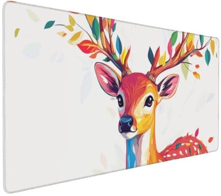 Gaming Mauspad XXL REH Mousepad 1000x500x4mm Tier Verlängertes Mauspad Schreibtischauflage,Genähte Kanten Mauspad,Verbessert Präzision und Geschwindigkeit Wasserdicht Geeignet für Büro und Spiele