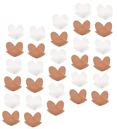 PRETYZOOM 100 Unidades Divisores De Compartimentos De Chocolate Bandeja Práctica para Trufas y Dulces Hecho De Papel Kraft Diseño Simple