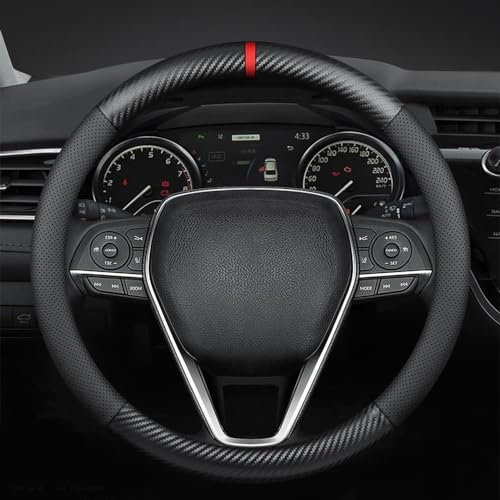 LIUIN Auto Sport Lenkradbezug Leder Optik für Audi A3 Sportback 4 (IV) 8Y I 2020-2024, Mikrofaser Leder Lenkradhülle Anti Rutsch Sanft Schwarz Langlebig Atmungsaktiv,B