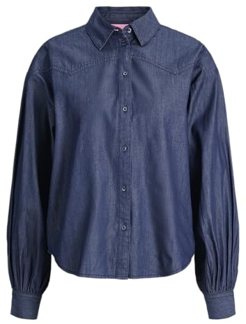 JACK & JONES Shirt Jxdebby Chambray LS Balloon Camiseta Wvn para Mujer