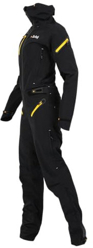 dirtlej dirtsuit core edition ladies black/honey v.4, Matschoverall für Mountainbikerinnen Damen (black/honey, S)