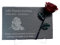 Forging Art Bcn Plaque commémorative en ardoise avec texte et photo gravés et rose forgée à la main (Plaque photo et rose)