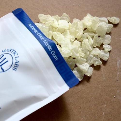 Mastic Labs | Gomme de mastic grecque pure larmes de Chios | Grèce (Pistacia Lentiscus) | Fraîche et de qualité supérieure | Larmes normales/petites (40 g)