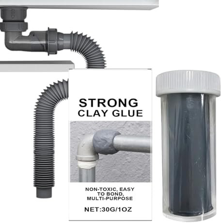 Huxibai Mehrzweck-Rohr-Spachtelmasse, Epoxid-Epoxid, langlebig, zur Reparatur von Rohren, vielseitiger, hitzebeständiger Klebstoff für Metall, Holz, Keramik, Rohre