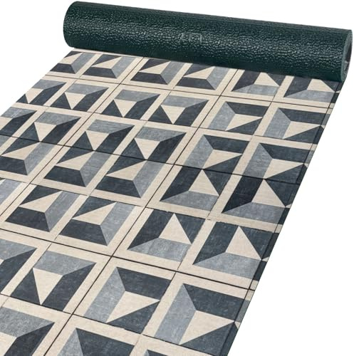 ANRO Küchenläufer Teppich Läufer Flur Küchenteppich rutschfest Küchenmatte abwaschbar Flurläufer pflegeleicht zuschneidbar Amira 160 x 52 cm