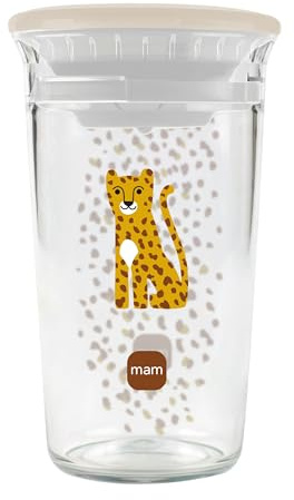 MAM Easy to Drink Sippy Cup, 1x 290ml, 360° Rim, Cheetah