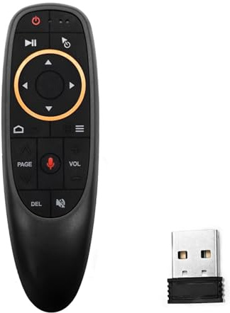 JZK G10S Air Mouse Voice Remote Control, 2.4GHz RF Wireless 4-in-1 PC Remote with 6-Axis Gyroscope & IR Learning, for Android TV Box, Smart TV, for Windows PC, Projector