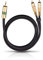Oehlbach NF 1 / Jack 100 - Stereo-Audiokabel 1 x 3,5 mm Klinke auf 2 x Cinch - Flexibles Kabel mit effizienter Schirmung - 1 m - schwarz