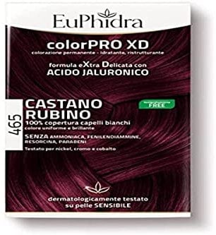 Euphidra - Euphidra ColorPro XD Tinta per Capelli Colore 465 Castano Rubino - 935914349