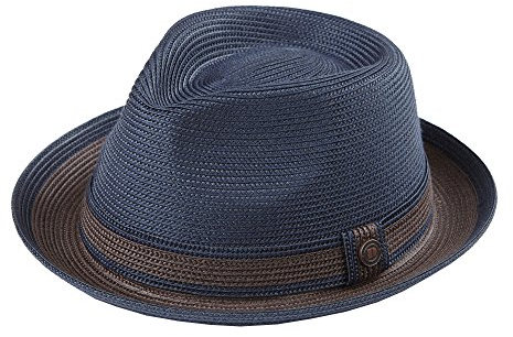 DASMARCA Raynor Marine Two-Tone Retro Pliable Packable Été Chapeau Mou en Paille tressée - S