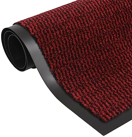 vidaXL Schmutzfangmatte Rechteckig Getuftet Türmatte Fußmatte Schmutzmatte Sauberlaufmatte Fußabtreter Türvorleger Matte 40x60cm Rot