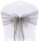 BIT.FLY 50 Pcs Schleifen für Stuhlhussen - Organza Hochzeit Stuhlschleife 18 x 275CM Stuhldekoration für Partys Hochzeiten Feiern, Silber