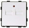 Luxus-Time Interruptor de luz con marco de cristal táctil, USB, HDMI, color blanco y blanco (módulo: USB 2 tomas fuente de alimentación blanca)