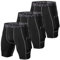 ZENGVEE 3er Pack Herren Kompressionsshorts Laufhose Herren Kurz Schnelltrocknendes Leggings Kurz mit Seitentaschen Tights Sport Unterwäsche für Männer(Black Grey-M)