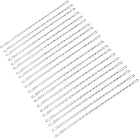 20-teiliges Doppelaugen-Transfer-Nadel-Set, Strickmaschinen-Zubehör aus Metall, 9 cm lang, handgefertigtes Nähwerkzeug
