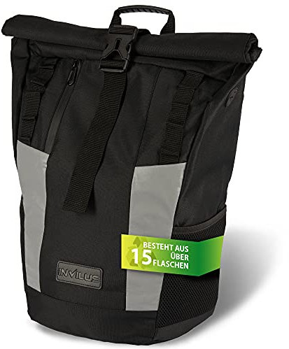invilus ® - Rolltop Rucksack Damen & Herren - Der perfekte Rucksack für den täglichen Bedarf - Für Uni, Sport, Arbeit oder Freizeit - Hergestellt aus 15 recycelten Plastikflaschen - Wasserabweisend