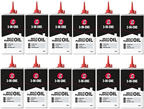 3-IN-ONE Multi-Purpose Drip Oil Flexican 200ml, Precision Lubricant that Cleans and Helps Prevent Rust, Long Lasting Oil for Tools, Hinges, Locks and Gears (12x 200ml)