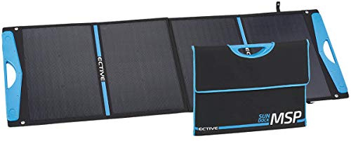ECTIVE MSP 120 SunDock Solarpanel- 120W, 2xUSB, mobil, tragbar,faltbar | effizient, monokristallin Solarzellen- Solarmodul, Outdoor Solar Ladegerät, Solarsystem für Van,Wohnmobil, Camping, Wohnwagen