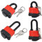 4Pcs Outdoor Waterproof Padlocks with 8Keys - 2pcs Long Shackle & 2pcs Short Beam, Weatherproof, 40mm HeavyDuty Padlocks for Gym, Garage, Home, Garden, Shed, Fence, Red, Black