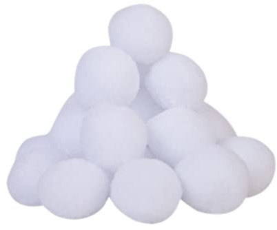 LICHENGTAI 50 Stück Weiß Künstliche Schneebälle, Deko-Schnee Schneebälle Schneekügelchen Mini-Dekobälle tolle Weihnachtsdekoration, Schneebälle für Indoor-Schneeballschlachten