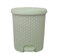 Muddy Hands Rattan Effect Plastic Foot Pedal Bin Home Bedroom Bathroom Rubbish Waste Dustbin (5.5 Litre, Cream)