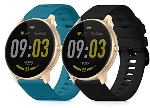 kwmobile 2X Sportarmband kompatibel mit AGPTEK LW11 Armband - Fitnesstracker Band Set aus TPU Silikon