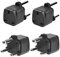 4 PCS UK to South Africa Plug Adapter Type M UK to South Africa Travel Adapter Converter Plug, UK Travel Adapter for South Africa, Namibia, Swaziland, Lesotho, Botswana, Mozambique, Bhutan, Nepal
