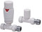 Designer Twin Pack TRV Thermostatic Radiator Valves White Straight