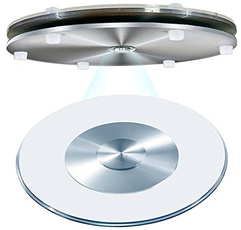 Plateau tournant en Verre de 60 cm, Grand Plateau tournant en Verre de 70 cm, Plateau de Service Rotatif de Cuisine Transparent avec roulements Silencieux, Facile à Partager Tous Les Aliment