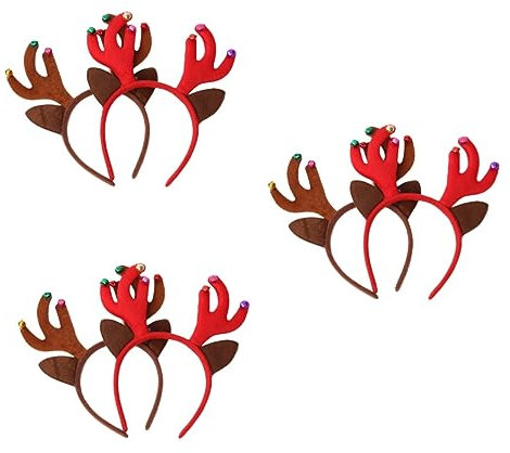 FRCOLOR 6 Stk Bell-stirnband Weihnachtshaar-accessoire Winterurlaub Stirnband Rentier Kostüm Kopfschmuck Anime-haar-kopfbedeckung Haarschmuck Horn Baumwollfüllung Weihnachten Fräulein