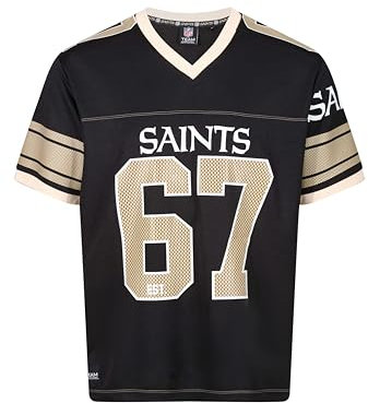 Recovered New Orleans Saints Black NFL Oversized Jersey Trikot Mesh Relaxed Top - 4XL