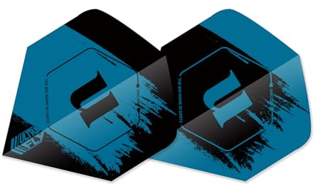 Unicorn Ultrafly Dart-Flights, U-Logo, Pinselstrich-Design, große Flügelform, strapazierfähiges 100-Mikron-Polyester-PET | 3er-Set | Blau