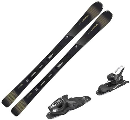 HEAD Pure Joy SLR Joy Pro with Joy 9 GW SLR BR.85[H] Bindings Damen Ski, Black/Gold, 153