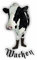 WildeBabsKLBT Kuh mit Gummistiefel Wacken W01 30cm Hochwertige Premium Auto-Aufkleber Sticker Decal Autoaufkleber Aufkleber-Folie Wunschtext Tuning selbst gestalten Wunsch-Zahl