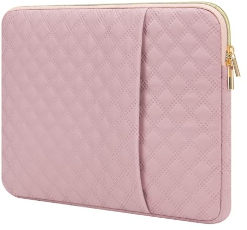 Songbala Laptop Sleeve 13 Inch Cover Protective Case Compatible with 13” MacBook Air Pro M4 M3 M2 M1 12.5-13.3” Surface Pro Chromebook Notebook, Waterproof Padded Case with Pocket, Pink