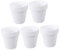 INOOMP Paquete de 5 Macetas de Cerámica Blanca de 10 X 10 Cm para Plantas de Interior de Terracota para Decoración del Hogar con Suculentas