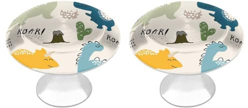 Tilivyx Door Knobs Decorative Childish Dinosaur 1 pcs(2 Drawer Handles)