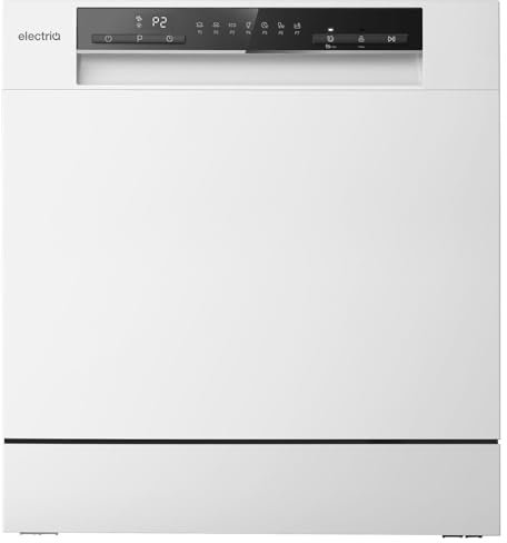 electriQ XL Mini Table Top Dishwasher - White