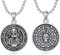 ROMANTICWORK Memento Mori Halskette 925 Sterling Silber Memento Mori Anhänger Kette Gothic Totenkopf Schmuck Geschenk für Männer Damen