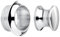 SOTECH Bouton-poussoir Push-Lock Ø 23 mm chrome poli avec rosace pour épaisseur de porte de 16 mm, bouton-poussoir adapté aux serrures à espagnolette