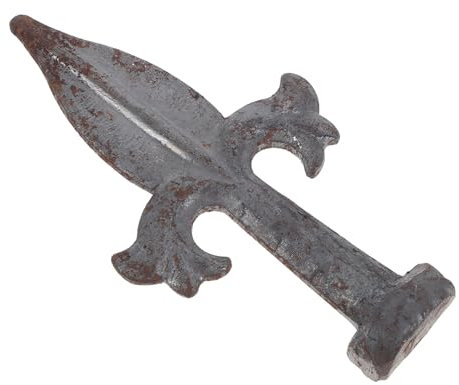 jojofuny Fence Finial for Posts Decorative Garden Fence Topper Wrought Iron Cap